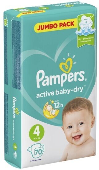 Подгузники PAMPERS Active Baby-Dry (Памперс Эктив Бэйби) 4 Maxi (9-14 кг) 70 шт