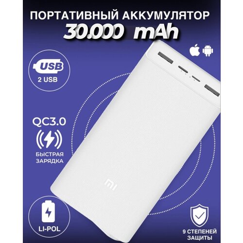 Внешний аккумулятор 30000 mAh Повербанк зарядное устройство 299000₽