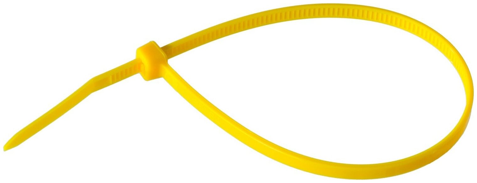 ЗУБР КС-Ж1 2.5 x 150 мм, нейлон РА66, кабельные стяжки желтые, 100 шт, Профессионал (309050-25-150) - фотография № 2