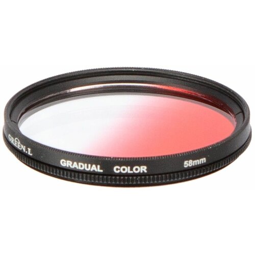 Светофильтр Green-L градиентный красный (gradual color red) - 58mm