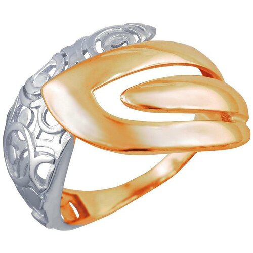 фото Эстет кольцо из серебра с позолотой 48к054472п, размер 18