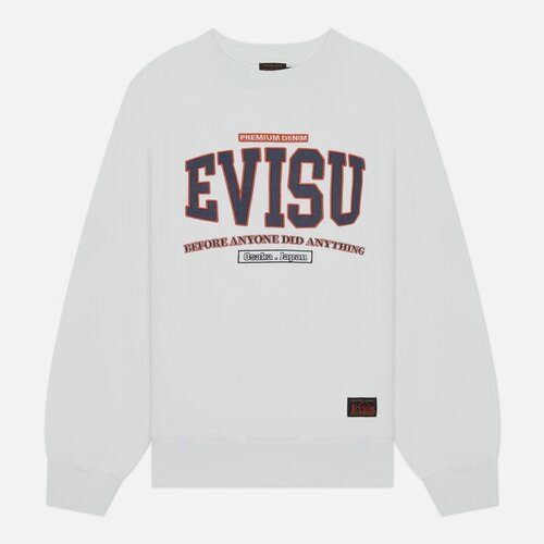 Толстовка Evisu, силуэт прямой, размер XL, белый