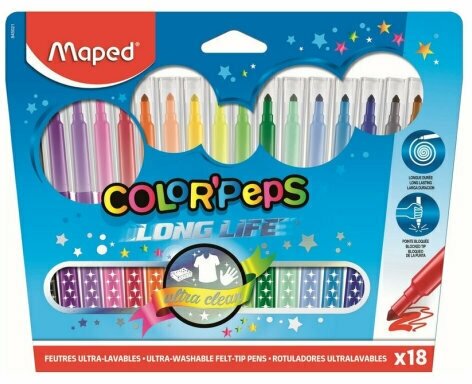 Maped Фломастеры Color'Peps Long Life (845021), 18 шт.