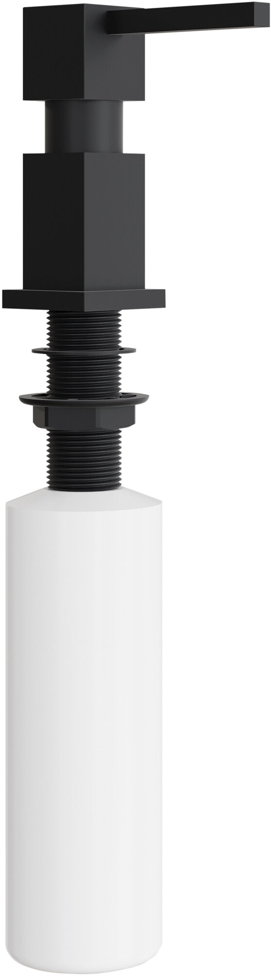 Дозатор для жидких моющих средств FLORENTINA квадро FL, цвет Нуар - чёрный матовый