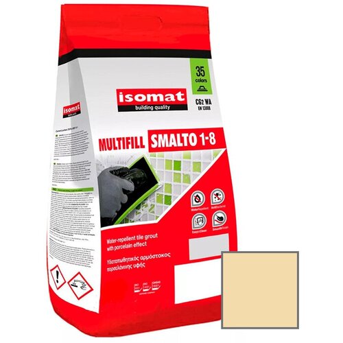 Затирка полимерцементная Isomat Multifill Smalto 1-8 16 Светлая охра 2 кг