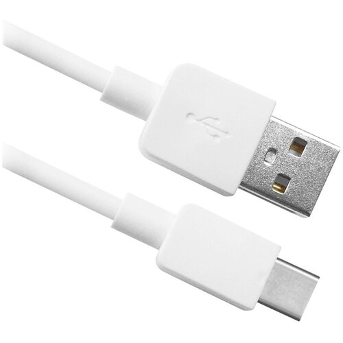 Кабель Defender USB08-01C USB(AM) - C Type, 2.1A output, 1m, белый (арт. 306517)