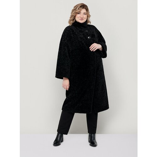 Пальто ALEF, размер 58, черный пальто alef размер 58 бежевый