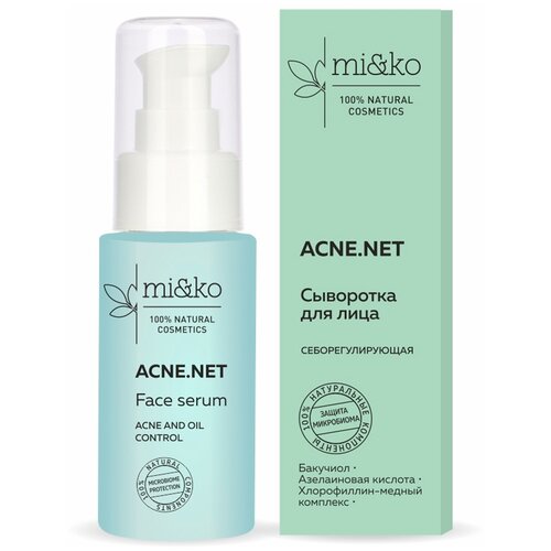 MiKo Себорегулирующая сыворотка для кожи лица Acne.net, 30 мл