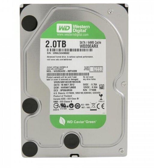 Жесткий диск Western Digital WD20EARX 2Tb SATAIII 3,5" HDD