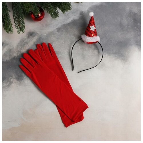 фото Карнавальный набор "я твоя снегурочка" ободок, перчатки 5167330 страна карнавалия