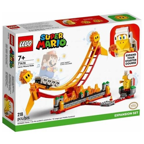 конструктор lego super mario 71431 маслкар баузера 458 дет Конструктор LEGO Super Mario 71416 Поездка на волне лавы