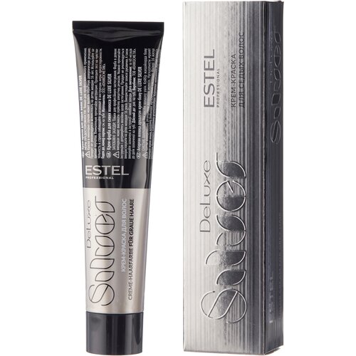 estel de luxe corrector краска уход для волос 0 66 фиолетовый 60 мл ESTEL De Luxe Silver крем-краска для седых волос, 6/5 темно-русый красный, 60 мл