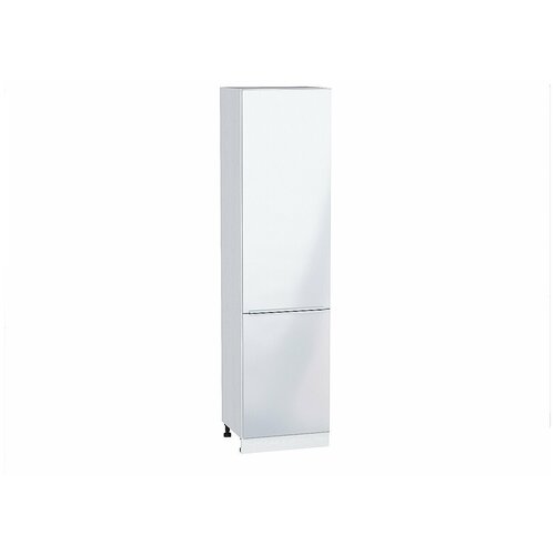 Кухонный модуль шкаф-пенал 60х57.4х233.6 см, Фьюжн Белый глянец