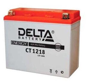 Аккумулятор Delta MOTO CT 1218 (YTX20-BS, YTX20H, YB16-B-CX, YB16-B, YB18-A) 177x88x154