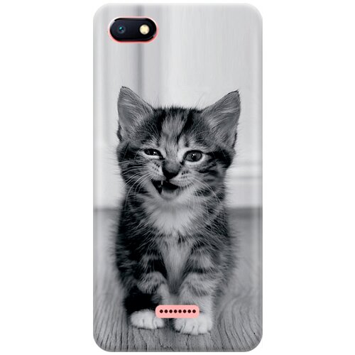 фото Re:pa накладка transparent для xiaomi redmi 6a с принтом "котенок с ухмылкой"