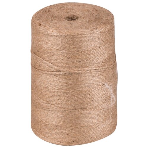 Шпагат джутовый OfficeSpace, полированный, 1200текс, 2 нити, 830м, 1кг, бобина