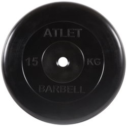 Диск MB Barbell MB-AtletB26 15 кг черный