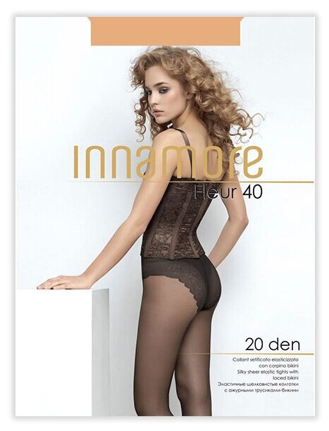 Колготки  Innamore Fleur, 20 den, размер 3, бежевый