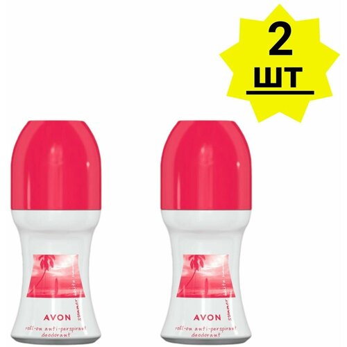 Avon шариковый дезодорант Summer White Hawaii, 50мл/ 2шт