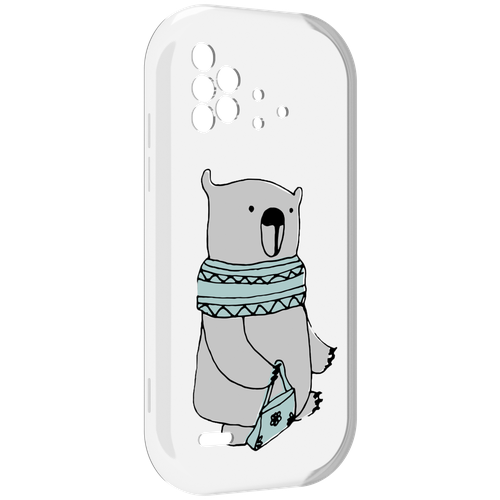 Чехол MyPads Модный медведь для UMIDIGI Bison X10 / X10 Pro задняя-панель-накладка-бампер