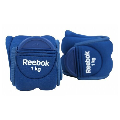 фото Утяжелители на запястья reebok elements 1 кг синие, пара rael-11071bl