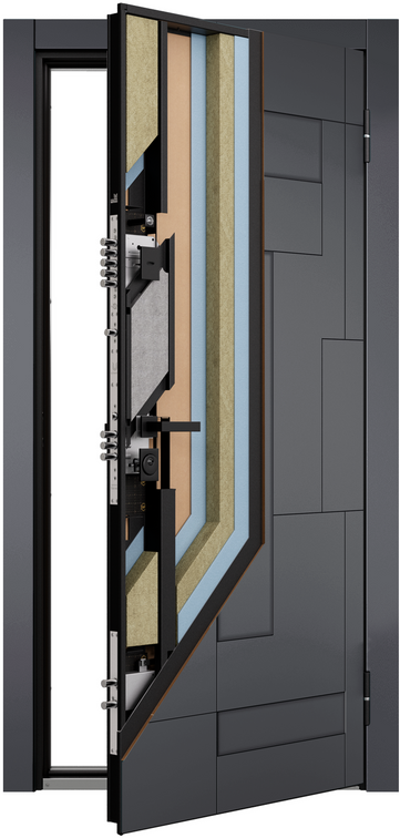 Дверь входная для квартиры Torex Ultimatum-М 950х2050, правый, тепло-шумоизоляция, антикоррозийная защита, замки 4-го класса защиты, серый/белый - фотография № 6