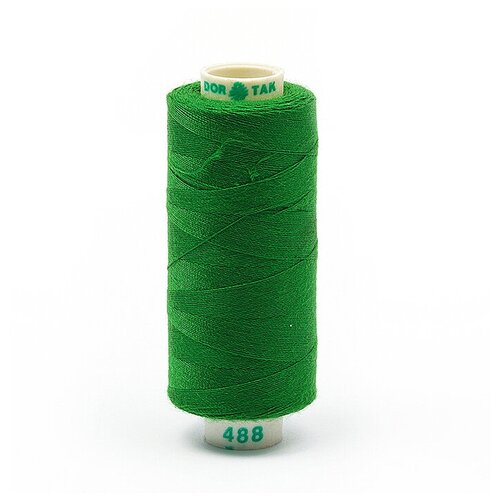 швейные нитки dor tak бытовые 40 2 366 м 100% полиэстер цвет 563 зеленый 40 2 dt 563 Нитки Dor Tak бытовые 40/2 полиэстер 366м цв.488 зеленый уп.10шт