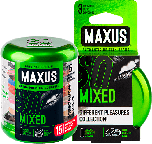 Наборы MAXUS Презервативы Maxus набор Mixed №15 в железном кейсе