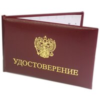 Бланк удостоверения личности с гербом, мягкое (дутое), цветная вклейка