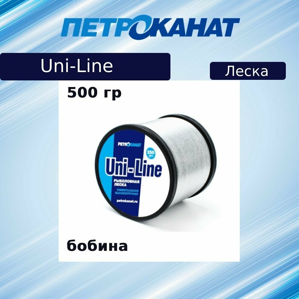 Монофильная леска для рыбалки Petrokanat UniLine 500 г. 1.50 мм (250 м), 1 штука