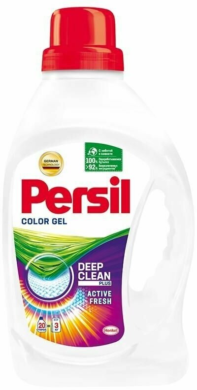 Гель для стирки PERSIL Гель Колор 1,3л д/цветного белья 20стир