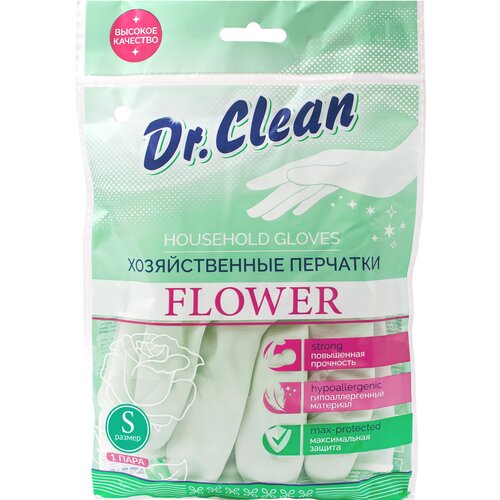 Dr. Clean Хозяйственные поливиниловые перчатки - Размер S