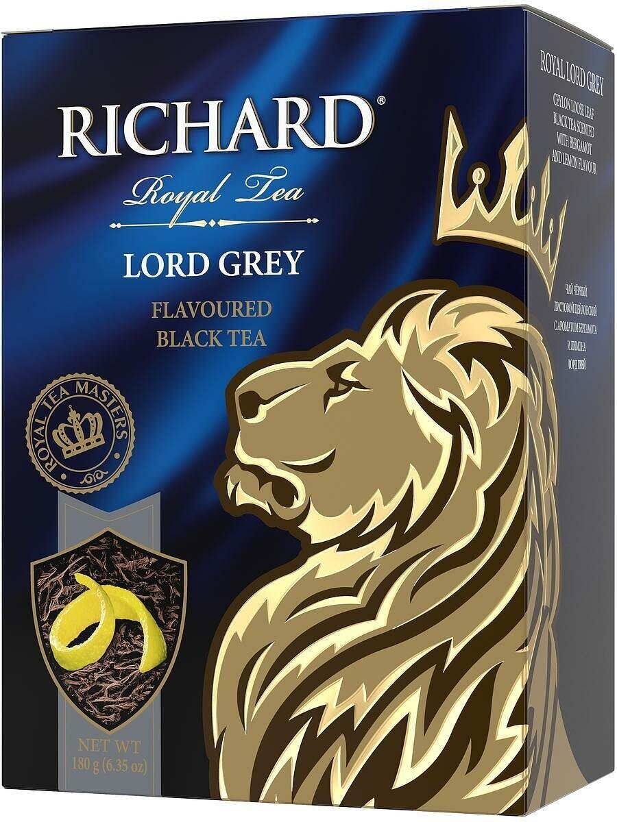 Упаковка 12 штук Чай Richard Lord Grey 180г