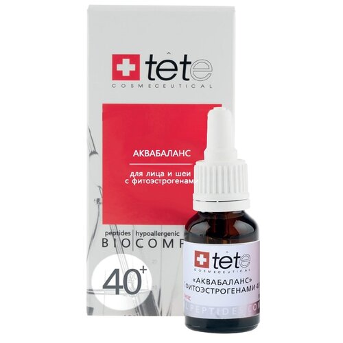 Биокомплекс аквабаланс с фитоэстрогенами лица и шеи (Biocomplex 40+), 15 мл  TETE