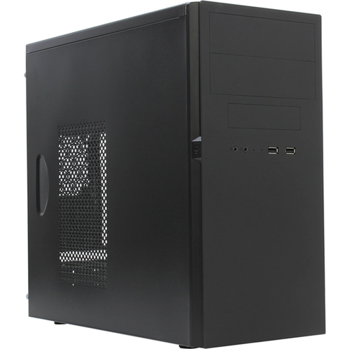 Корпус MiniTower Powerman ES725 Black PM-450ATX U3.0*2+A(HD) MicroATX (6184448) корпус powerman el555 6141876 black pm 300atx