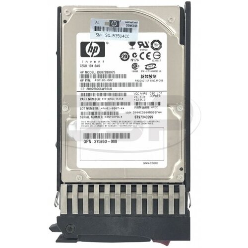 жесткий диск hp 72 гб 375861 b21 Жесткий диск HP 375861-B21 72Gb SAS 2,5 HDD