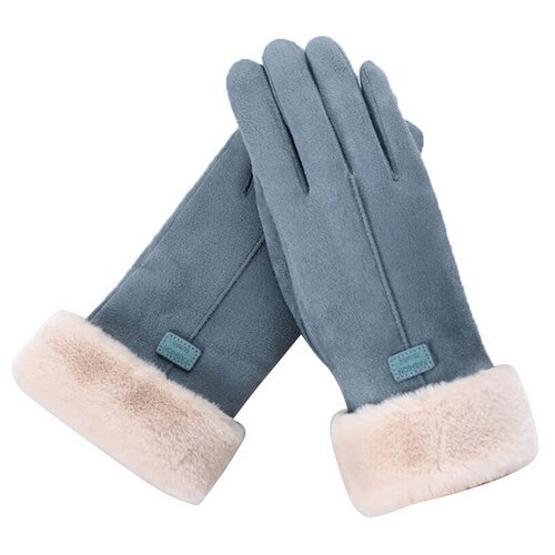 фото Модные женские перчатки для сенсорного экрана, термальная мягкая подкладка, эластичные манжеты для письма. серые нет