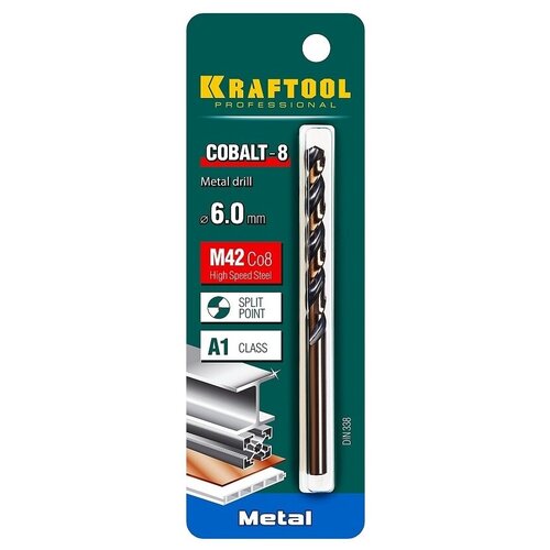 Сверло по металлу, винтовое Kraftool 29656-6 6 x 93 мм