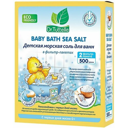 Соль для ванн Dr.Tuttelle Детская морская 2шт*250г соль для ванн детская морская с целебными травами 4шт 250г