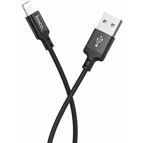 Набор из 3 штук Кабель USB 2.0 Hoco X14, AM/Lightning M, черный, 2 м набор из 3 штук кабель usb 2 0 hoco x14 am lightning m черный 1 м