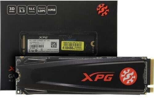 SSD накопитель A-DATA GAMMIX S5 1Тб, M.2 2280, PCI-E x4, NVMe - фото №16