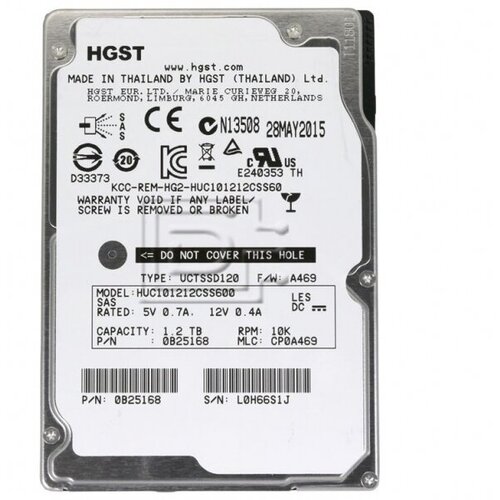 Жесткий диск Hitachi HUC101212CSS600 12Tb SAS 25 HDD 2003000₽