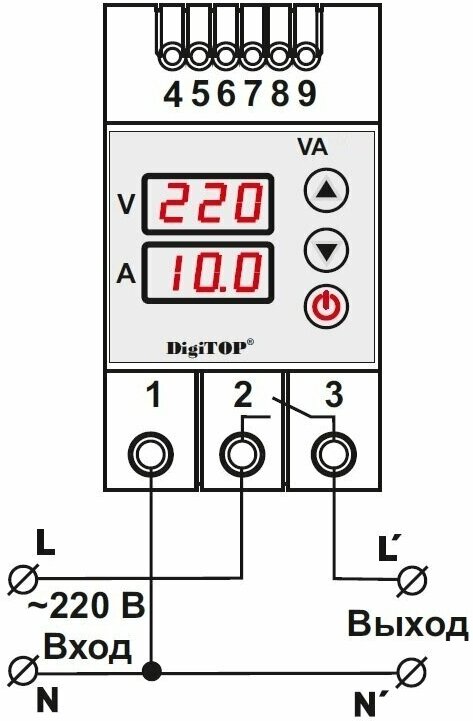 Реле контроля напряжения Digitop VА-32А - фотография № 7