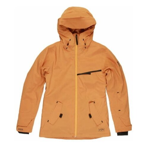 Куртка BILLABONG для сноубординга, карманы, капюшон, герметичные швы, размер M, желтый