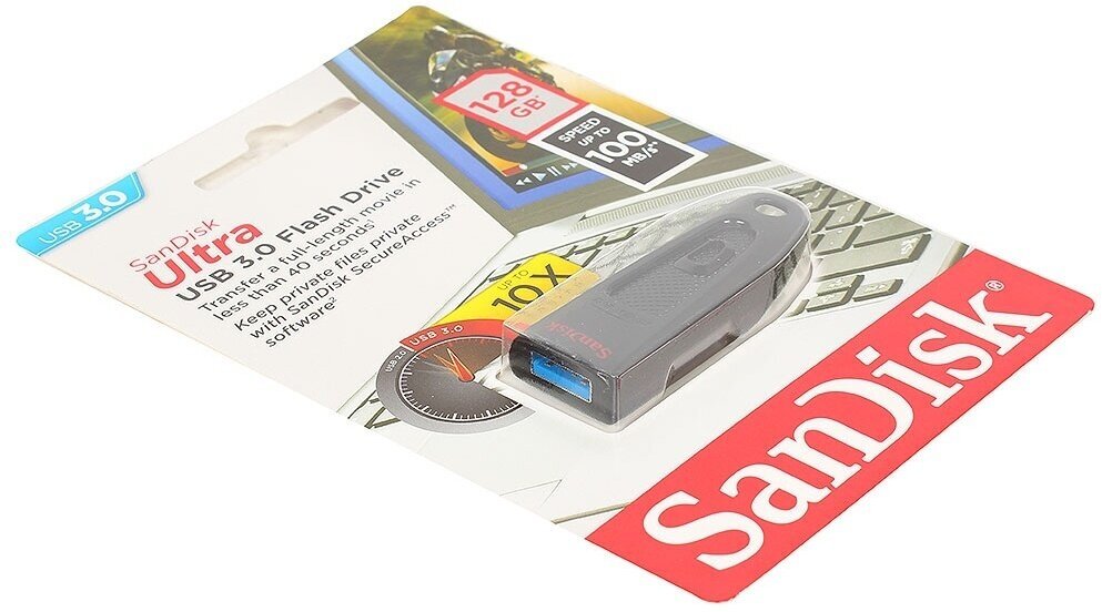 USB флешка SANDISK 128Gb Ultra USB 3.0 (100/30 Mb/s) - фотография № 13