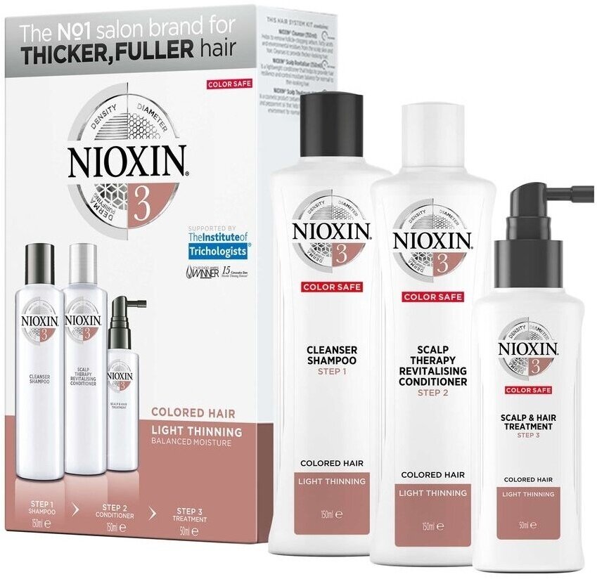 Nioxin System 3 Kit - Ниоксин Система 3 Набор Шампунь + Кондиционер + Маска, 150+150+50 мл -