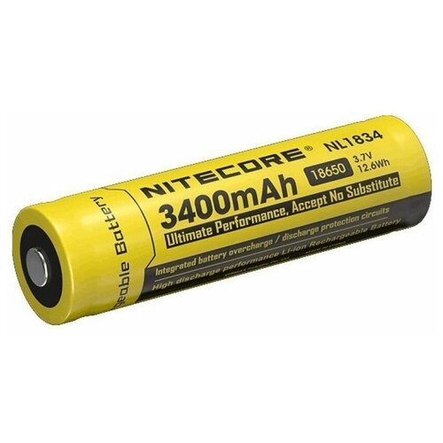 NiteCore Аккумулятор NITECORE NL1834 18650 3.7v 3400 mA Аккумулятор с защитой (10927)