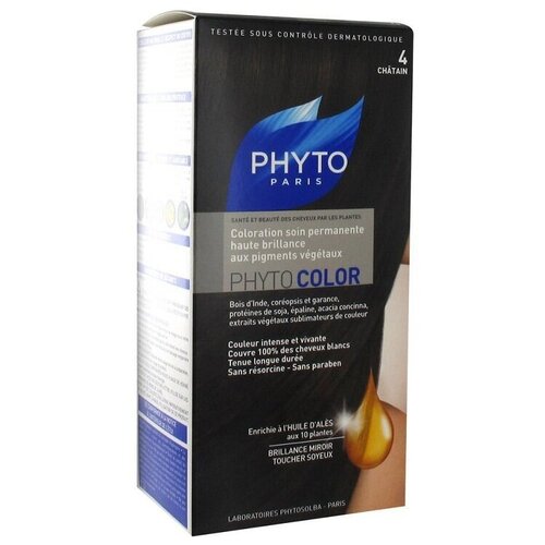 PHYTO Phytocolor краска для волос, 4 Шатен phyto phytocolor краска для волос 4 шатен 300 мл