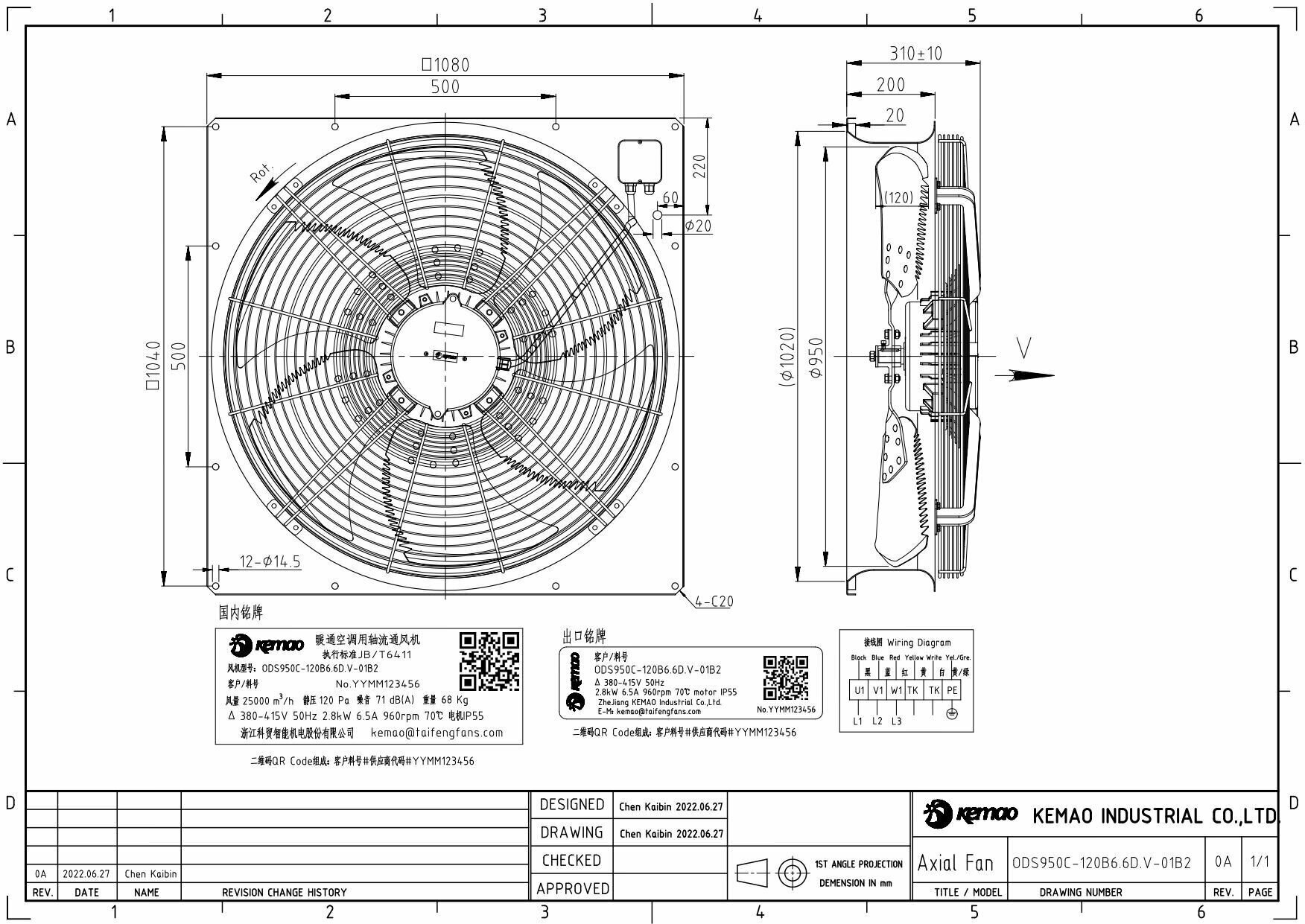 ODS950C-120B6.6D.V-01B2 KEMAO + плата - фотография № 2