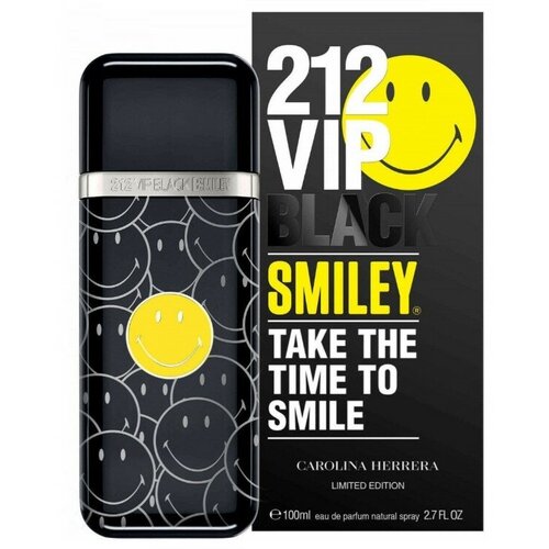 Carolina Herrera мужская парфюмерная вода 212 VIP Black Smiley Limited Edition, США, 100 мл 212 vip black парфюмерная вода 50мл